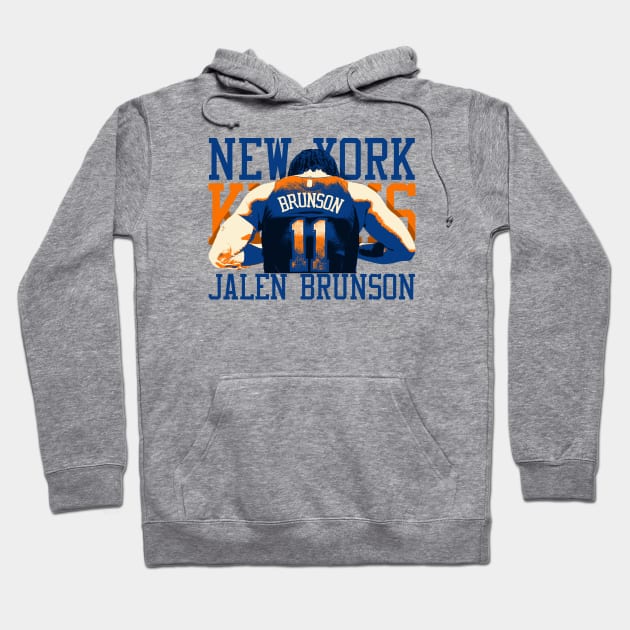 Jalen Brunson Graphic Art Hoodie by mia_me